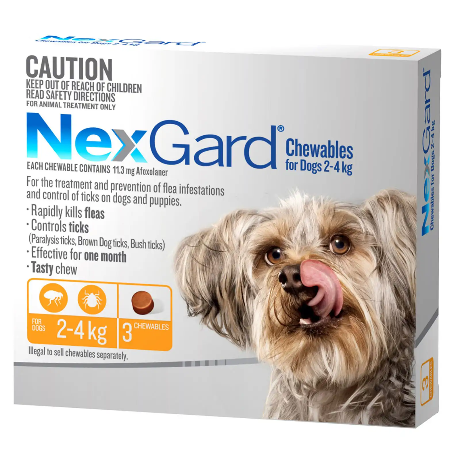 NexGard Flea & Tick Chews for Dogs 2–4kg