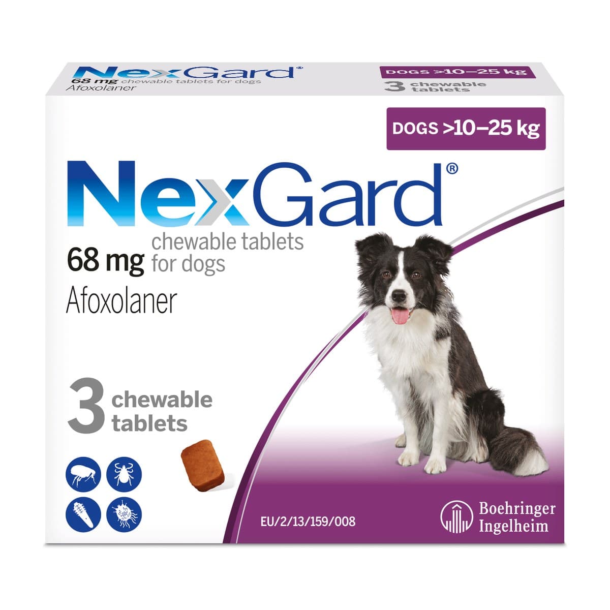 NexGard Flea & Tick Chews for Dogs 10–25kg
