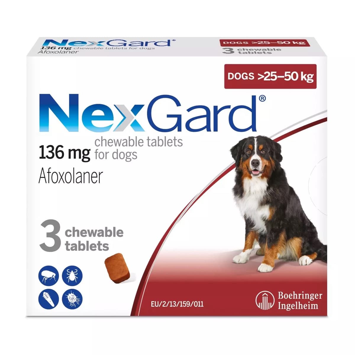 NexGard Flea & Tick Chews for Dogs 25–50kg
