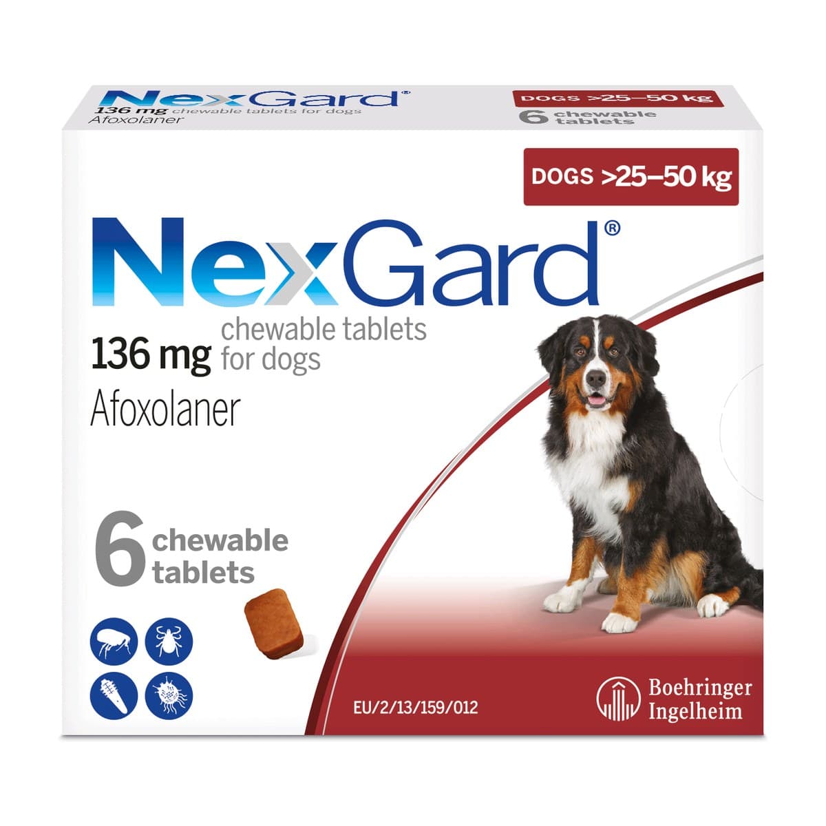 NexGard Flea & Tick Chews for Dogs 25–50kg