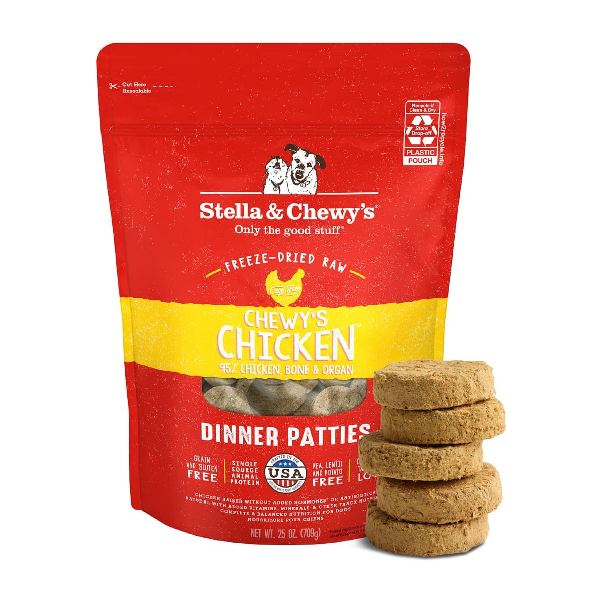Stella & Chewy's Freeze-Dried Chicken Dinner Patties for Dogs
