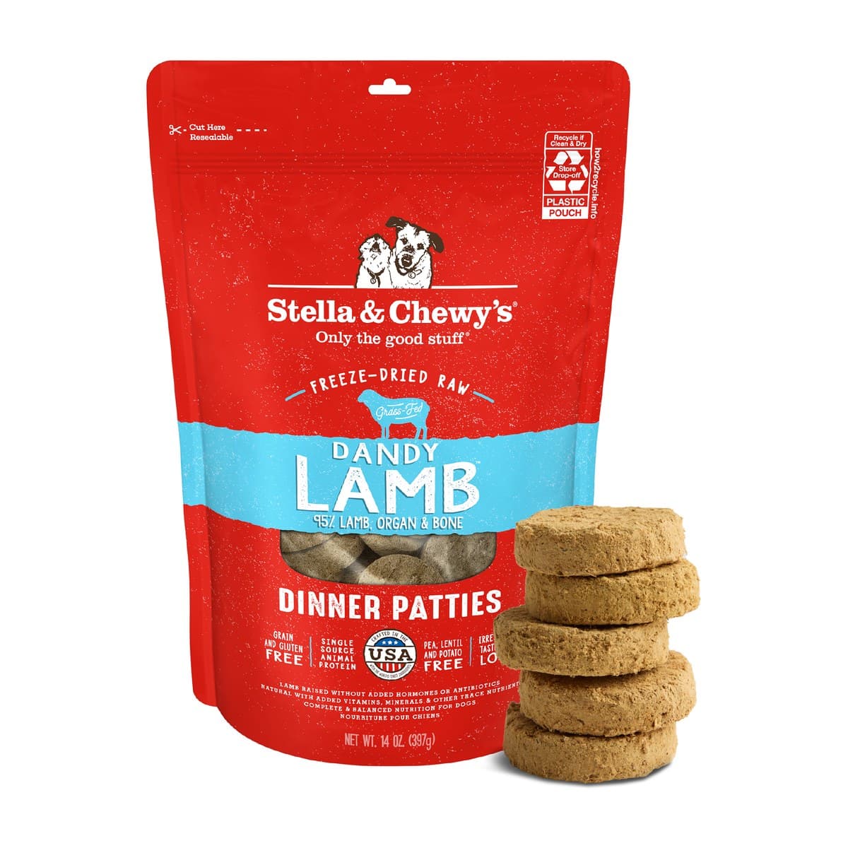 Stella & Chewy's Freeze-Dried Lamb Dinner Patties for Dogs